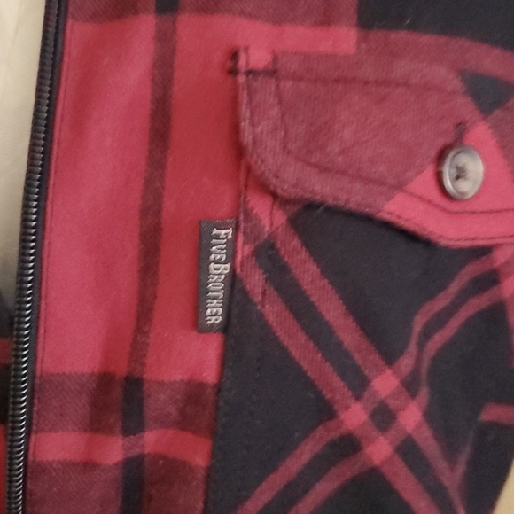 Five Brother 1/2 Zip Flannel Style Top Size Medium - Picture 6 of 8